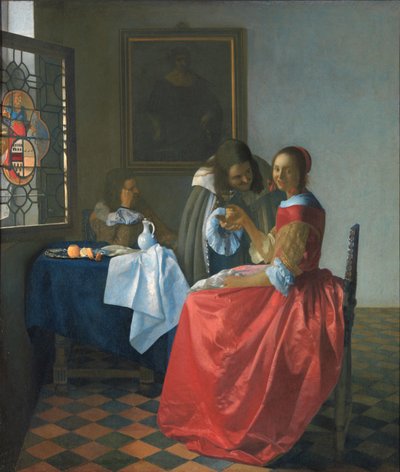 La joven con una copa de vino de Jan Vermeer van Delft